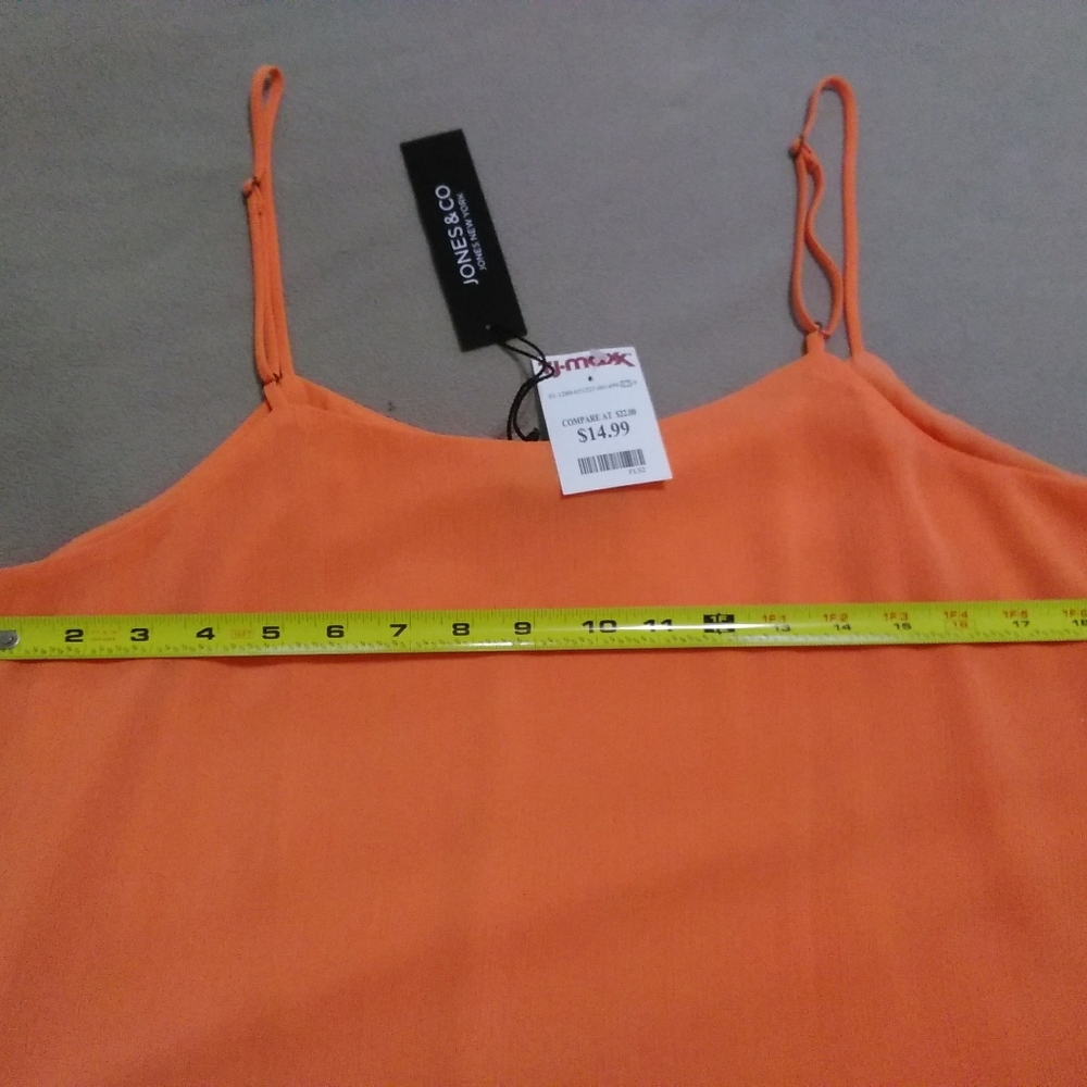NWT orange sleeveless top by Jones & Company. - Picture 6 of 11